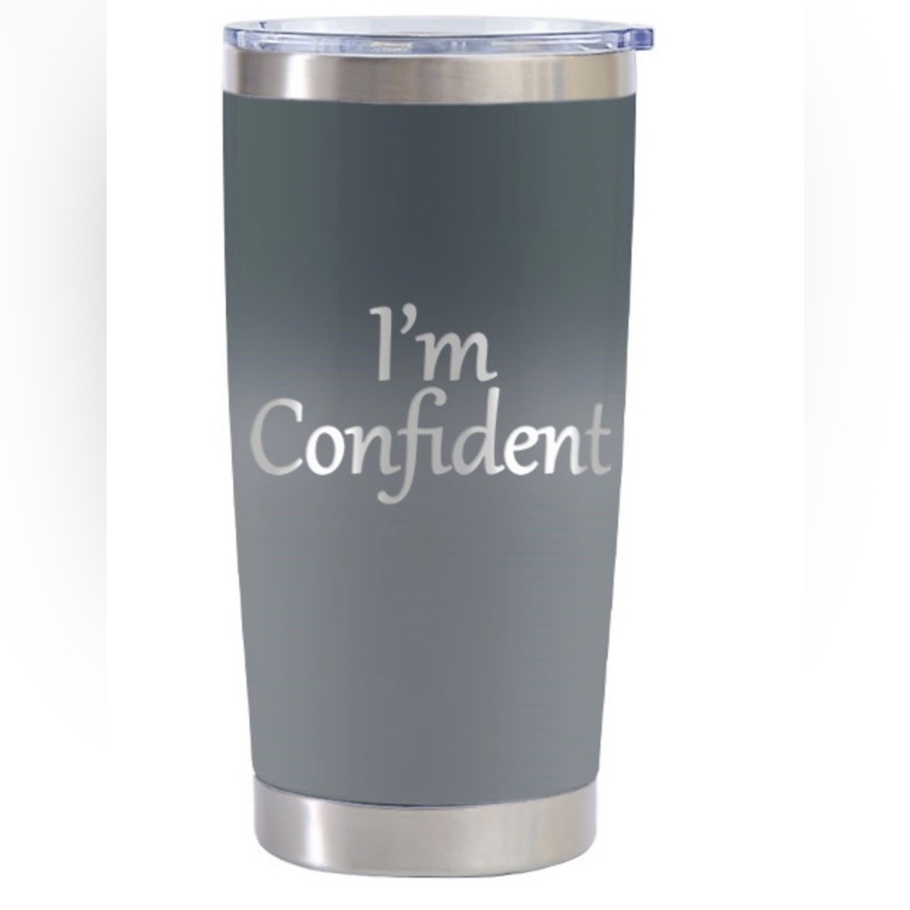 “I’m Confident” Ombré & Solid Affirmation Cups ✨